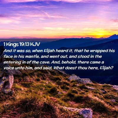 1 Kings 19:13 KJV Free Bible Images