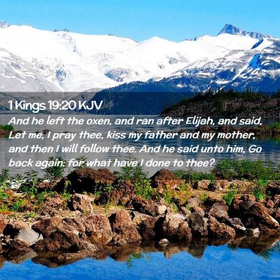 1 Kings 19:20 KJV Free Bible Images