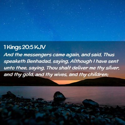 1 Kings 20:5 KJV Free Bible Images