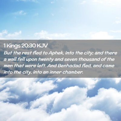 1 Kings 20:30 KJV Free Bible Images