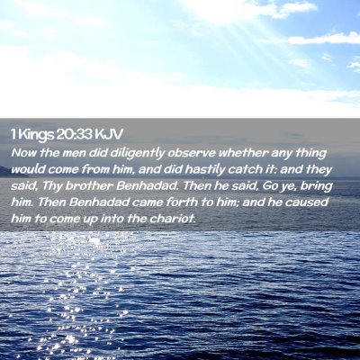 1 Kings 20:33 KJV Free Bible Images