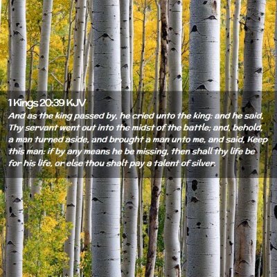 1 Kings 20:39 KJV Free Bible Images