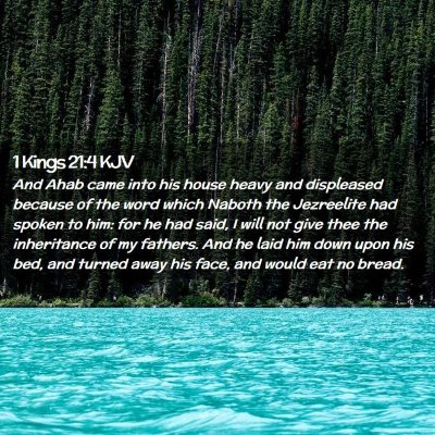 1 Kings 21:4 KJV Free Bible Images