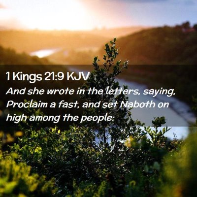 1 Kings 21:9 KJV Free Bible Images