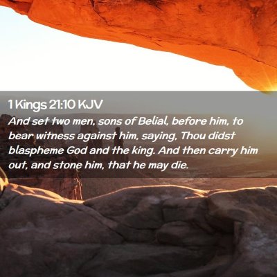 1 Kings 21:10 KJV Free Bible Images