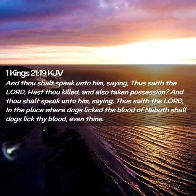 1 Kings 21:19 KJV Free Bible Images