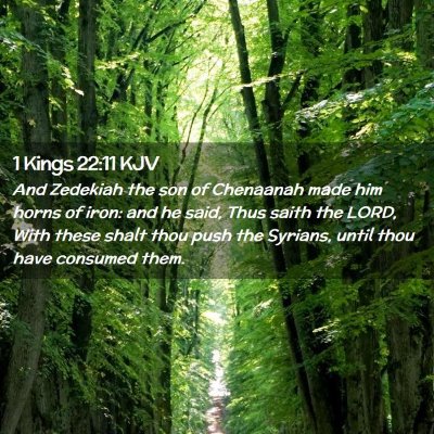 1 Kings 22:11 KJV Free Bible Images