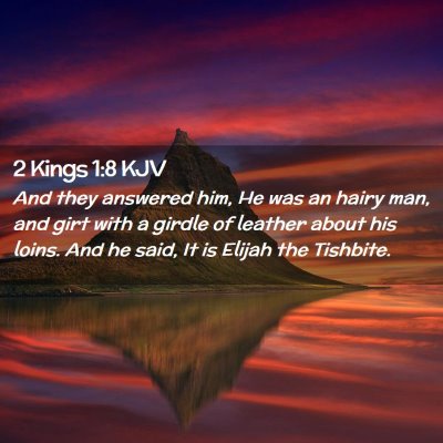 2 Kings 1:8 KJV Free Bible Images