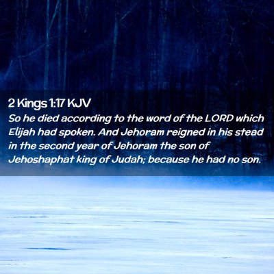 2 Kings 1:17 KJV Free Bible Images