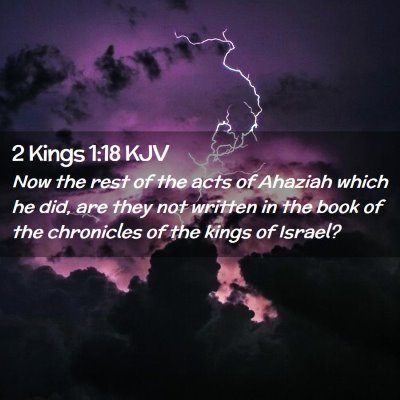 2 Kings 1:18 KJV Free Bible Images