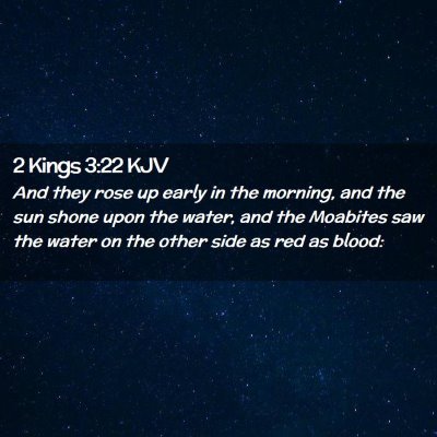 2 Kings 3:22 KJV Free Bible Images