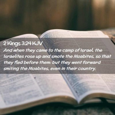 2 Kings 3:24 KJV Free Bible Images