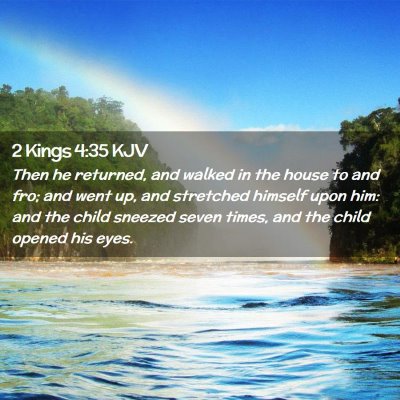 2 Kings 4:35 KJV Free Bible Images