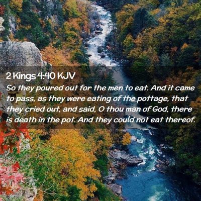 2 Kings 4:40 KJV Free Bible Images