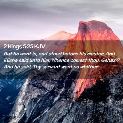 2 Kings 5:25 KJV Free Bible Images