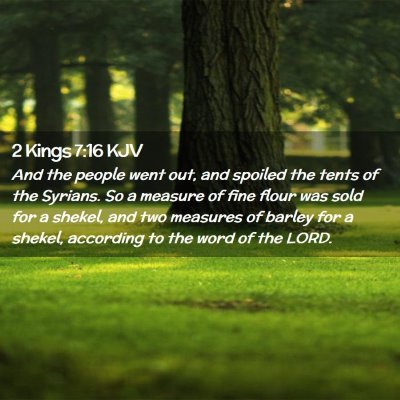 2 Kings 7:16 KJV Free Bible Images