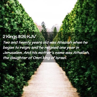 2 Kings 8:26 KJV Free Bible Images