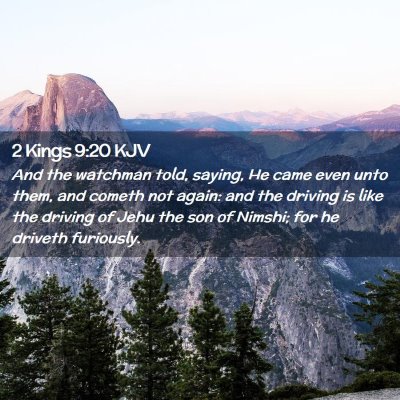 2 Kings 9:20 KJV Free Bible Images