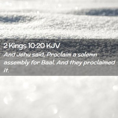 2 Kings 10:20 KJV Free Bible Images