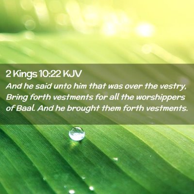 2 Kings 10:22 KJV Free Bible Images