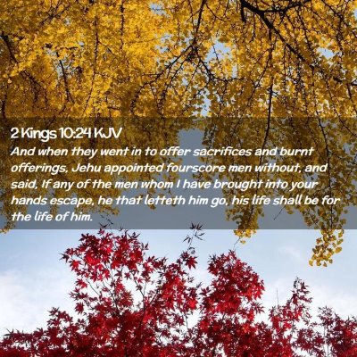 2 Kings 10:24 KJV Free Bible Images