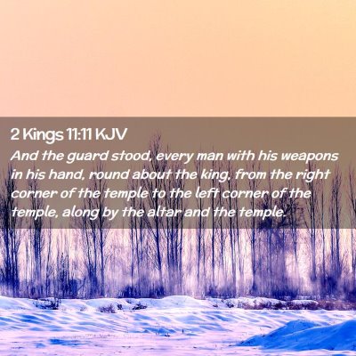 2 Kings 11:11 KJV Free Bible Images