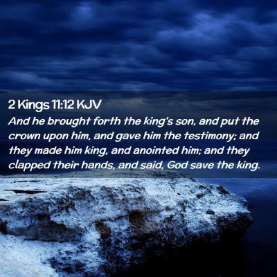 2 Kings 11:12 KJV Free Bible Images