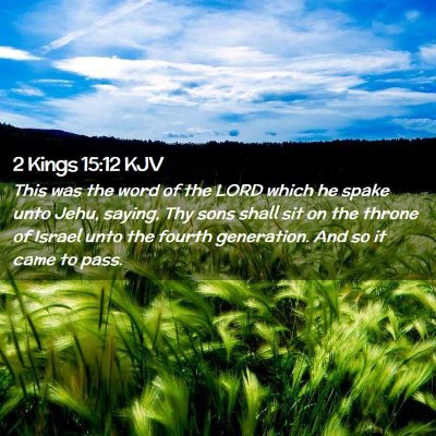 2 Kings 15:12 KJV Free Bible Images