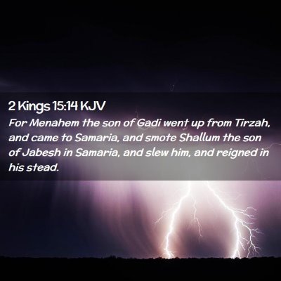 2 Kings 15:14 KJV Free Bible Images