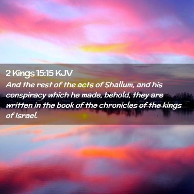 2 Kings 15:15 KJV Free Bible Images