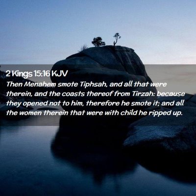 2 Kings 15:16 KJV Free Bible Images