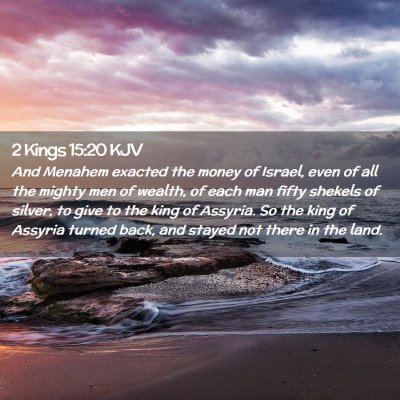 2 Kings 15:20 KJV Free Bible Images