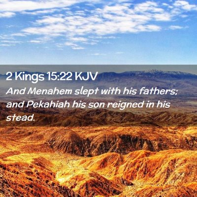 2 Kings 15:22 KJV Free Bible Images