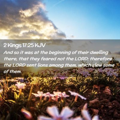 2 Kings 17:25 KJV Free Bible Images