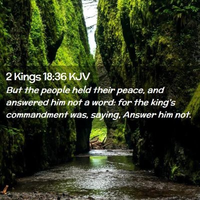 2 Kings 18:36 KJV Free Bible Images