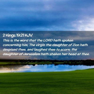 2 Kings 19:21 KJV Free Bible Images