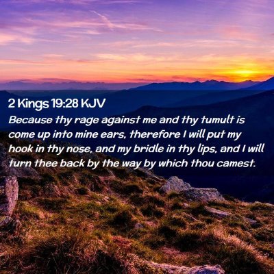 2 Kings 19:28 KJV Free Bible Images