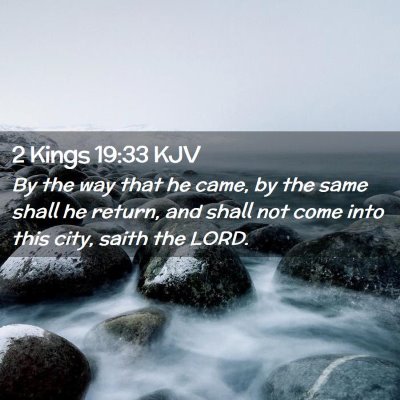 2 Kings 19:33 KJV Free Bible Images