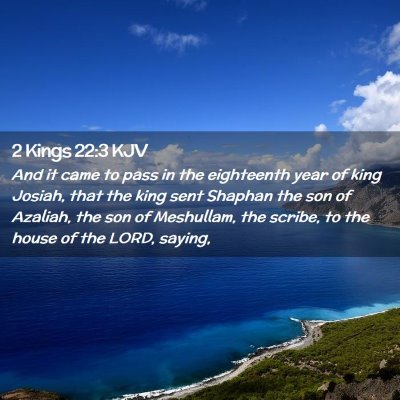 2 Kings 22:3 KJV Free Bible Images