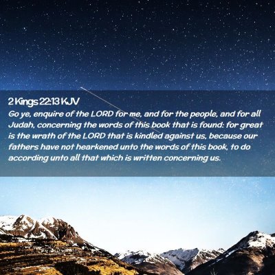 2 Kings 22:13 KJV Free Bible Images