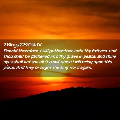 2 Kings 22:20 KJV Free Bible Images