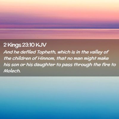 2 Kings 23:10 KJV Free Bible Images