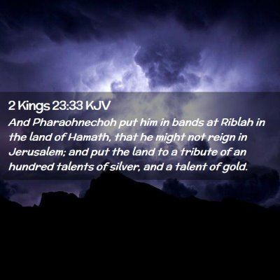 2 Kings 23:33 KJV Free Bible Images