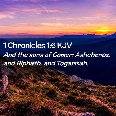 1 Chronicles 1:6 KJV Free Bible Images