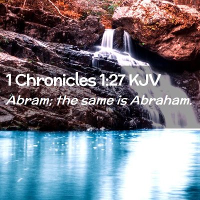 1 Chronicles 1:27 KJV Free Bible Images