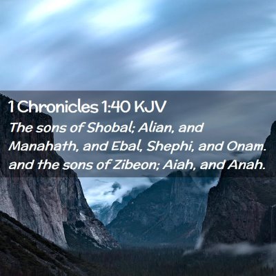 1 Chronicles 1:40 KJV Free Bible Images