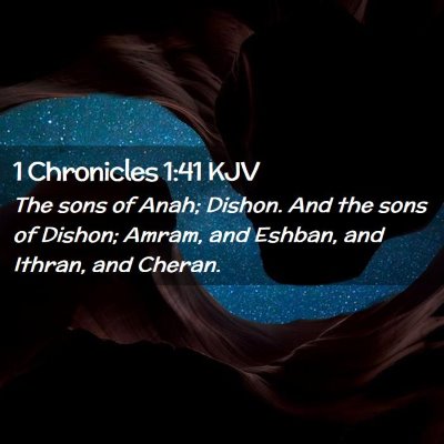 1 Chronicles 1:41 KJV Free Bible Images