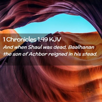 1 Chronicles 1:49 KJV Free Bible Images