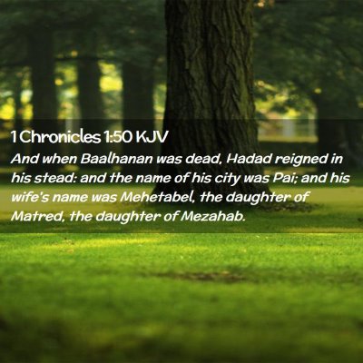 1 Chronicles 1:50 KJV Free Bible Images