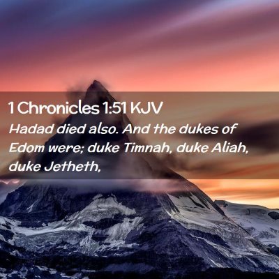 1 Chronicles 1:51 KJV Free Bible Images